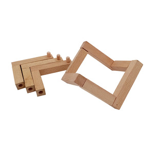 Base de lámpara de madera con soporte para luna, diseño desmontable de madera maciza para uso como luz nocturna - Product Image 4