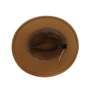 X3067 Unisex Allmatch Len Cảm Thấy Fedora Hat Mùa Đông Cổ Điển <span class=keywords><strong>Top</strong></span> Hat Với Sợi Dây Thừng Trang Trí Chính Thức Và Phong Cách Cho Tất Cả Các Mùa - Product Image 4