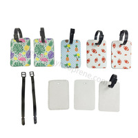 Étiquettes de bagages de voyage en néoprène, cartes d'identité de valise en néoprène doux, entièrement blanches, RTS, lavables, pour la recharge