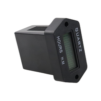 Compteur d'heures numérique LCD 6-36V DC/AC, minuterie d'accumulation réinitialisable, compteur 999999,59H, compteur d'heures en plastique pour véhicule/bateau/camion