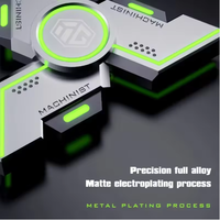 Fidget Spinner Métallique Lumineux Anti-Stress, Soulagement de l'Anxiété, Jouet de Concentration TDAH, Anti-Ennui et Réducteur de Stress