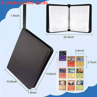 900 bolsillos de cuero clasificado cargador superior comercio PU Pokemoned álbum tarjetas de béisbol carpetas 9 bolsillo Toploader Trading Card Binder