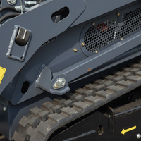 Mini-chargeuse compacte V1100 avec godet, chargeuse sur chenilles diesel, machine utilitaire compacte