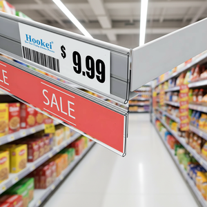 Support d'affichage adhésif robuste - 90 °   Bras articulé réglable avec poignée flexible pour présentoir de billets à lame coulissante - Product Image 2