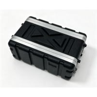 Boîtier de transport léger en plastique ABS rigide OEM 4U pour montage en rack, pour le stockage d'un amplificateur 8'' avec sac en filet zippé simple