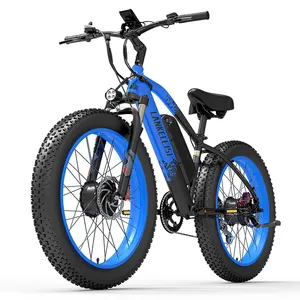 Dropship EU UK Stock LANKELEISI MG740PLUS Electric Bicycle Dual Motor 48V 2000W 20AH 26x4.0 Inch Fat Tire mountain Road Bike