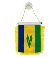 Drapeau de Saint-Martin, mini-drapeau national en polyester 15*10 cm, décoration nationale pour les événements sportifs scolaires, festivals patriotiques