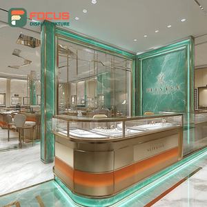 Custom Mall Jewelry Store Fixtures Polished Surface Brand Store Display Counter - Product Image 5