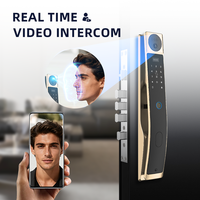 Serrure de porte intelligente UIELOCK QB80 avec reconnaissance faciale 3D, empreinte digitale, interphone visuel à distance, contrôle par application Tuya