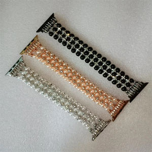 <span class=keywords><strong>Bracelet</strong></span> de montre intelligente en perles de verre à trois perles, bracelets pour <span class=keywords><strong>Apple</strong></span> IWatch, 38/40/41/42/44/45 mm - Product Image 6