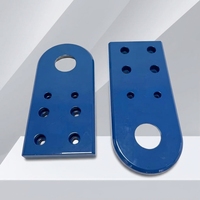 Service de fraisage CNC de haute précision, support en aluminium 6061 anodisé bleu, plaque de montage usinée avec précision, OEM