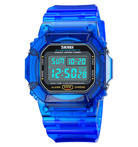 Skmei 1999 Montre Homme à Bracelet Transparent Personnalisé <span class=keywords><strong>LE</strong></span> Light Watch 50m Montres à Bracelet LED Numériques Montres de Sport pour Hommes Montre de Sport - Product Image 3