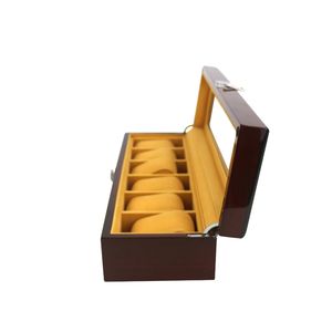 Estuche de Madera Cuadrado para Reloj con Logotipo Personalizado, Acabado en Madera de Palisandro Marrón, con Cierre, Ecológico, para Hombre - Product Image 5