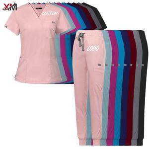 ชุด2024สครับพยาบาล11สีชุดเครื่องแบบพยาบาลชุดเครื่องแบบพยาบาลชุดสครับยืดทั้งร้านเสริมสวย - Product Image 1