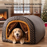 Luxuriöses, solides, wasserdichtes, faltbares, abnehmbares Hunde- und Katzenbett, beruhigendes Anti-Angst-Nest, Sofa, Hundehütte