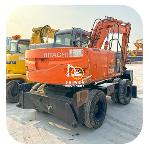 Excavatrice sur pneus Hitachi ZX130W d'occasion, Excavadora Hitachi ZX130 ZX135 ZX200 ZX240, pour l'exploitation minière et la construction, à vendre - Product Image 1