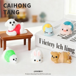 Caihong Tang Miniature 3D Cartoon Animal <b>Figurines</b> Plastic Resin DIY Jewelry Set Ornaments Craft Supplies - Product Image 1