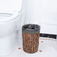 Panier de rangement multifonctionnel pour la maison, en jacinthe d'eau, poubelle, accessoire pour la salle de bain, le salon, rangement et organisation