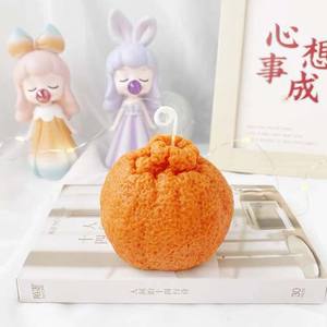 Moule en Silicone <span class=keywords><strong>pour</strong></span> fabrication de gâteau Fondant, outils de décoration, artisanat en argile fait à la main, grande bougie en forme d'orange - Product Image 6