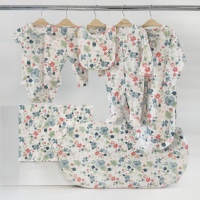 Ensemble de vêtements pour bébé en coton biologique certifié OEKO GOTS, ensemble de literie pour nouveau-né, ensemble essentiel avec 7 pièces