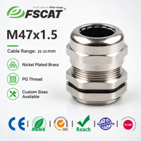 Presse-étoupe métallique IP68 en laiton SS304 SS316 avec filetage M, connecteur de câble étanche avec joint PA66 EPDM pour câblage industriel