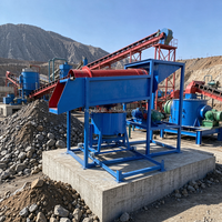 Installation de lavage de sable rotative portable à petite échelle avec concentrateur centrifuge intégré pour la récupération de l'or dans le sable de rivière