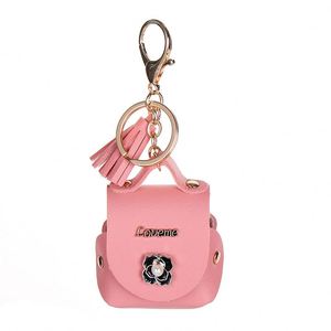Bolsa de Almacenamiento de Auriculares de Cuero PU, Llavero Rosa, Naranja, Oliva, Regalo Promocional, Llavero para Auriculares - Product Image 5