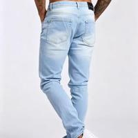 Pantalon en jean vintage taille mi-haute, coupe slim, haute qualité, personnalisable, prix réduit pour hommes
