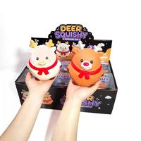Jumbo Squishies Cerf Jouets Sensoriels Anti-Stress Balle à Presser Animaux Renne de Noël 2026 Cadeaux Squishy de Noël