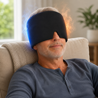 En gros, Bonnet de soulagement de la migraine en tissu gel souple réutilisable, personnalisé, avec couverture 360°, pour thérapie froid-chaud et rafraîchissement de la tête