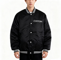 Blouson Bomber en Satin Personnalisé pour Homme avec Broderie – Vente en Gros, Meilleure Vente, Décontracté Quotidien, Chaqueta Hombre Personalizada ODM