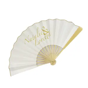 2023 New Product Top Fashion Best Selling Bamboo Hand Fan That Folds And Open For Wedding Party Gift