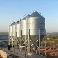 Nouveau silo en matériau galvanisé pour l'élevage de bétail et de volailles, capacité de 14 à 60 tonnes, facilement assemblable