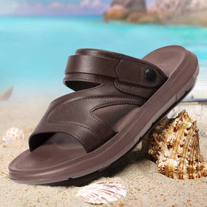 Sandalias al por Mayor para Hombre, Nuevos Estilos de Verano, Sandalias de Cuero para Hombre, Sandalias de Suela Blanda, Zapatos de Playa de Doble Uso para Hombre - Product Image 3