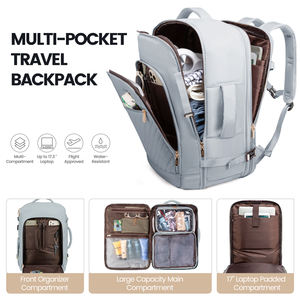 LOVEVOOK 2025 Sac de voyage de grande capacité avec organisateur de maquillage 17in Sac à dos pour ordinateur portable pour femmes hommes Voyage Week-end - Product Image 4