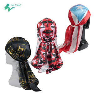 <span class=keywords><strong>Durag</strong></span> en satin de haute qualité avec logo personnalisé, <span class=keywords><strong>motif</strong></span> imprimé, soyeux, en gros, pour hommes - Product Image 6