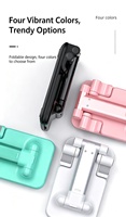 Support de téléphone portable et tablette de bureau portable, flexible, réglable en hauteur, à fixation plate, pliable et rétractable pour table