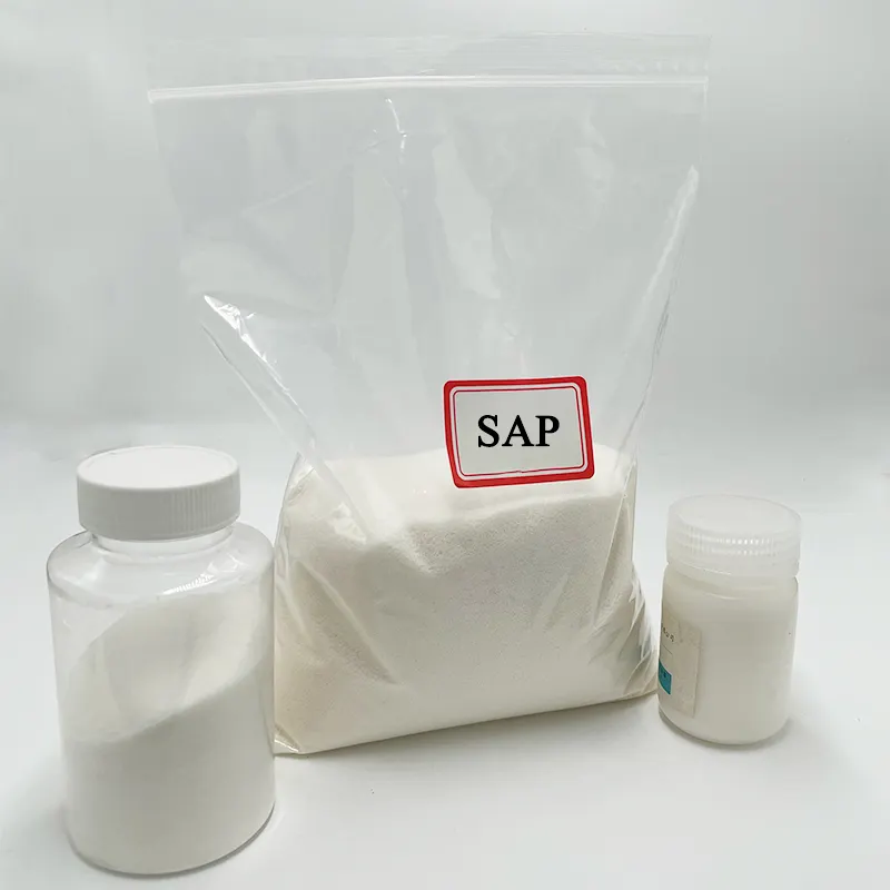 Materiales para pañales Materiales de núcleo absorbente SAP Blanco SAP Absorbente de agua SAP para pañales de bebé Materia prima