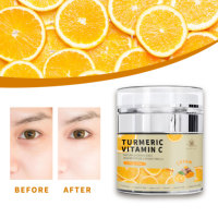 Soins de la peau de marque privée blanchissant et éclaircissant crème hydratante pour le visage au curcuma et à la vitamine C