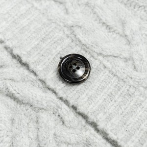 AiNear Wholesale Custom logo Design Oem &amp; Odm Long Sleeve <strong>Turtle</strong> <strong>Neck</strong> Chunky <strong>White</strong> Men's Wool Cashmere Knitted Cardigan Sweater - Product Image 3