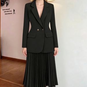 Completo da <span class=keywords><strong>Donna</strong></span> Blazer e Gonna Plissettata Casual Set 2 Pezzi (Cintura Non Inclusa) Sehe Fashion - Product Image 1