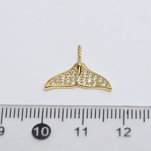 Accesorio de Plata S925 Hecho a Mano con Forma de Cola de Pez, Estilo Barroco, Versátil, para DIY, Soporte Hueco para Cuentas, 4012, Bañado en Oro - Product Image 3