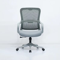 Chaise de bureau moderne en maille respirante, pivotante, avec support lombaire réglable pour poste de travail