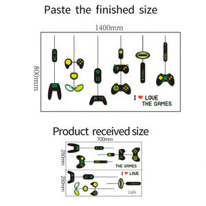 สติ๊กเกอร์ติดผนังลายคำว่า “I Love the <span class=keywords><strong>Games</strong></span>” สำหรับตกแต่งบ้าน ห้องนอน ห้องเด็กผู้ชาย ลายจอยเกมส์ วัสดุไวนิล - Product Image 5