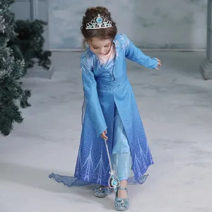 RTSWY-345 elegante vestido congelado elsa venta al por mayor de la Reina de la nieve 2020 frozen 2