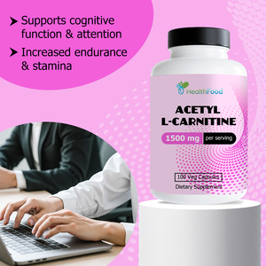 Cápsulas de Acetil L-Carnitina de Rápida Absorción, Pastillas Quemagrasas, Potenciador Nutricional, Suplemento de 1500 mg de L-Carnitina para la Pérdida de Peso - Product Image 3