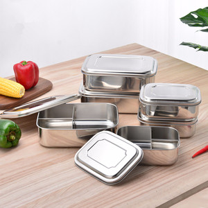 Étanche 18/8 En acier inoxydable En Métal De Stockage De Récipient de Nourriture Boîte À <span class=keywords><strong>Bento</strong></span> Boîte à Lunch Tiffin boîte à lunch à <span class=keywords><strong>3</strong></span> <span class=keywords><strong>compartiments</strong></span> - Product Image 1