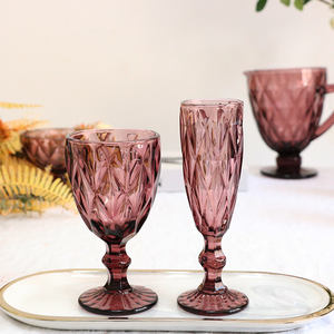 Verre à vin rouge en relief de Style européen exquis <span class=keywords><strong>gobelet</strong></span> de Banquet de fête d'hôtel créatif <span class=keywords><strong>gobelet</strong></span> coloré - Product Image 4