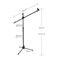 Usine professionnelle OEM gros trépied Microphone Stand - Mic Stand-Accessoires d'instruments de musique