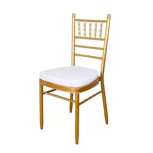 Sunzo mobilya toptan ucuz altın metal düğün chiavari sandalye etkinlik sandalyesi